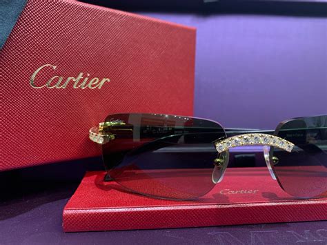 men's cartier glasses with diamonds